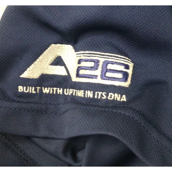 International A26 Featherlite Polo Shirt XL Navy Built In Huntsville Alabama Emb - Picture 2 of 10